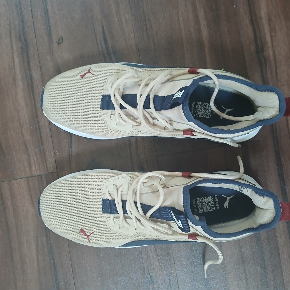 Puma Men's Tan and Navy Sneakers - Picture 3 of 6